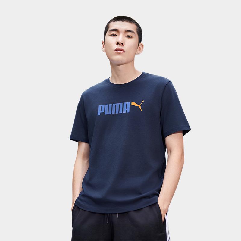 Puma Color Block Round Neck Pullover Short Sleeve T-Shirt Unisex Tops 691341-97