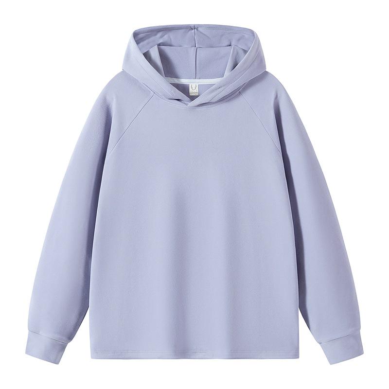 Unisex Long Sleeve Hoodie with Custom Logo – Double-Sided Fleece, Skin-Friendly Pullover Jacket for Couples