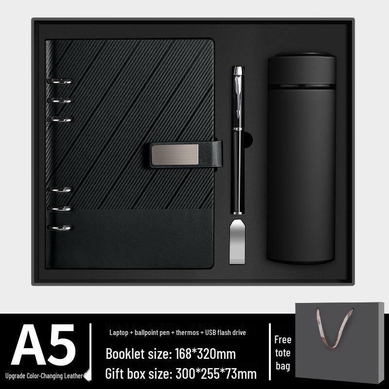 Custom A5 Ring Binder Notebook Gift Set with Logo - Holiday Souvenir Box