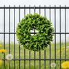 Simulation Of Frost Grass Vine Circle Bottom With Green Plants, Water Grass Vine Circle Flower Wreath