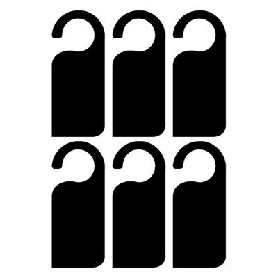 6-sided Metal Door Knob Hanger Tag for Hotel Sign