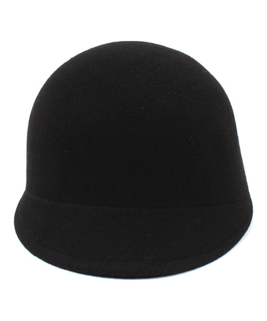 Yunibeosyeolkemiseuteuli Wool Black Round Riding Cap