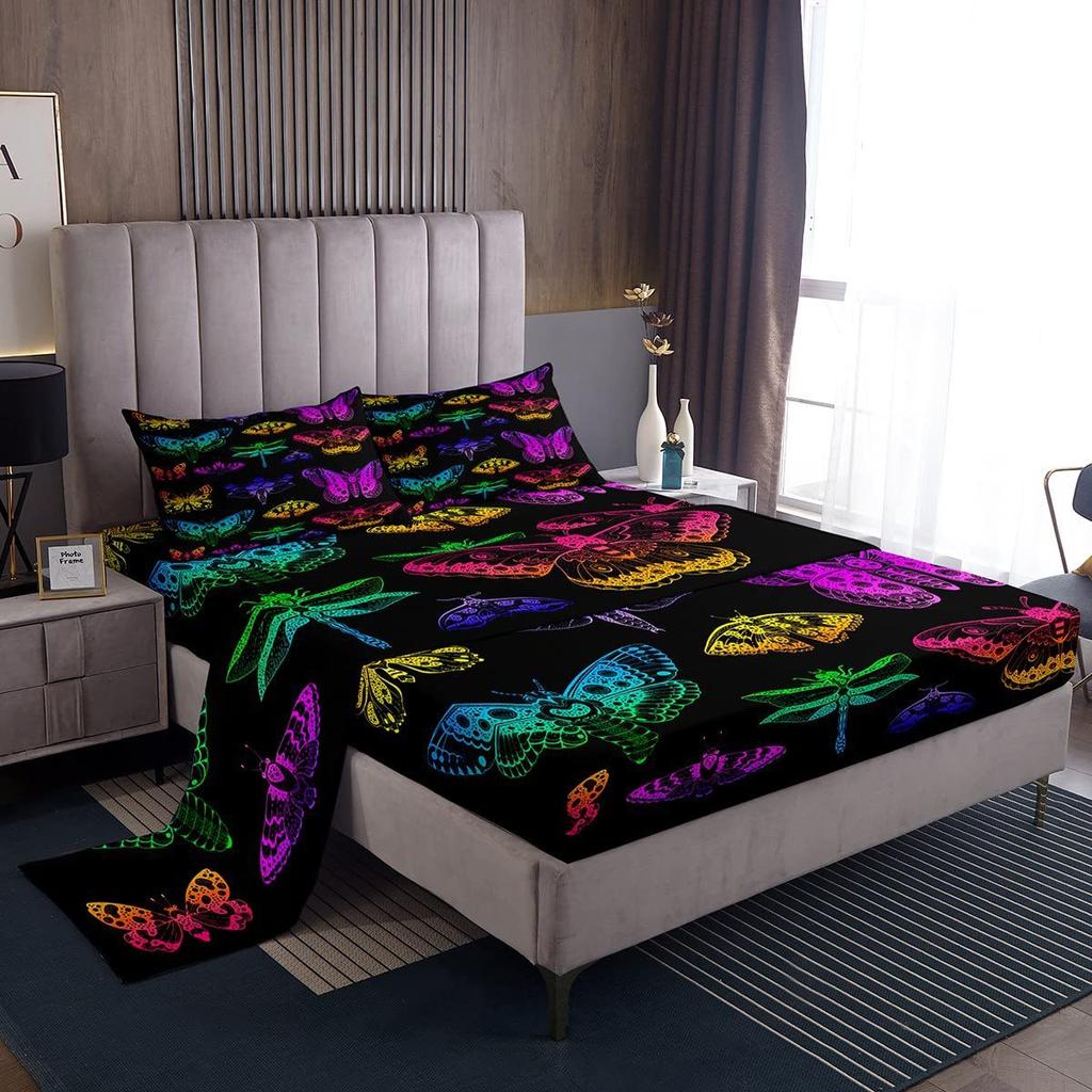 Animal Deer Bear Pattern Sheet Four-Piece Bedding Set Bedroom Dormitory Bedding Decoration