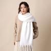 Mohair Winter Cashmere Scarves Tassel Long Shawl Classic Winter Wool Scarf  Student