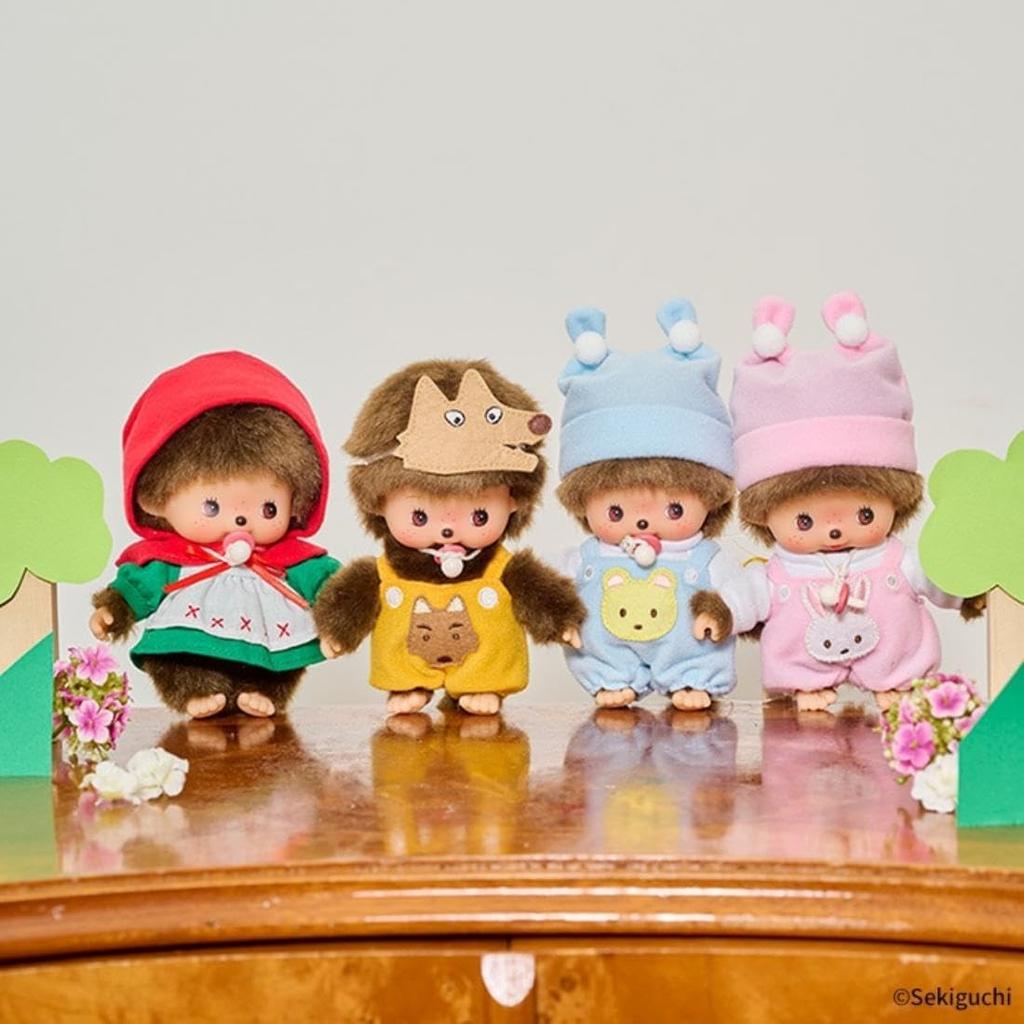 Sekiguchi Monchhichi Revival Dance Party Babychichi Rotkäppchen 244584 H15 x B11 x T7cm