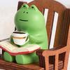 Unique Rocking Chair Design Decorate Compact Funny Frog Sculpture Desktop Decoration Home Supplies Miniature Frog Figurines
