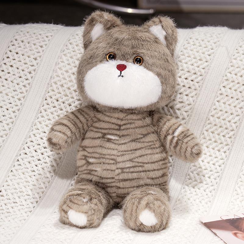 Bib cat doll plush toy kitten doll child soothing rag doll girl birthday gift