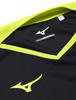 Mizuno Women's Volleyball Practice Cap Sleeve Shirt, V2MA8282, Size 94, Black X Lime Green, XL, Moisture-Wicking, Quick-Drying, Deodorizing, Game Wear
