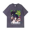 275 GSM Washed T-shirts 100% Cotton Chainsaw Man V54 Reze Print Unisex Heavy Cotton T Shirt