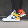 Jordan 1 Mid GS Bianco Viola Corte Verde Acqua 554725-128