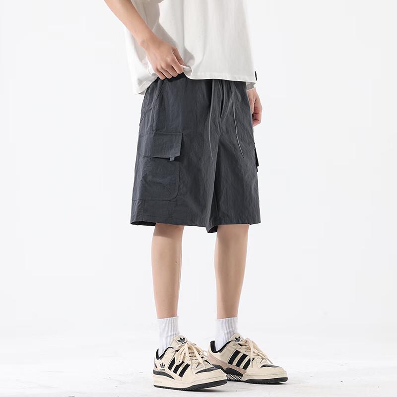 Men's Summer Elastic Waist Loose Cargo Shorts