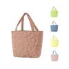 Handbag Autumn And Winter Women'S One Shoulder Flower Quilting Cotton Handbag Casual Fashion Cotton Pleated Cloud Bag