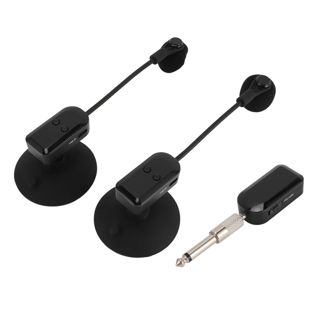 Saxophone Microphone 2.4G Wireless 360 Degrees  Rotation Stable Violin Microphone for Performance