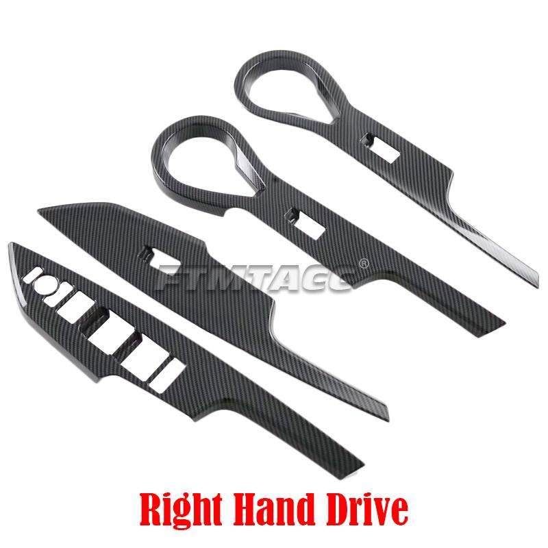 For Toyota Yaris Ativ 2024 ABS Carbon Fiber Interior Accessories Car Center Console Gear Shift Panel Water cup Cover Trim