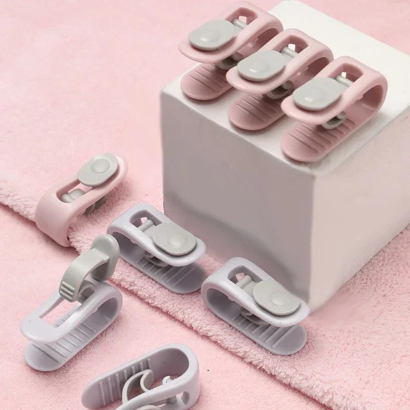 Hanger Clothes Pegs Anti-slip Quilt Clip Sheet Holder Laundry Basket Bed Accessories Plastic Home Assembly Closet for Clothes