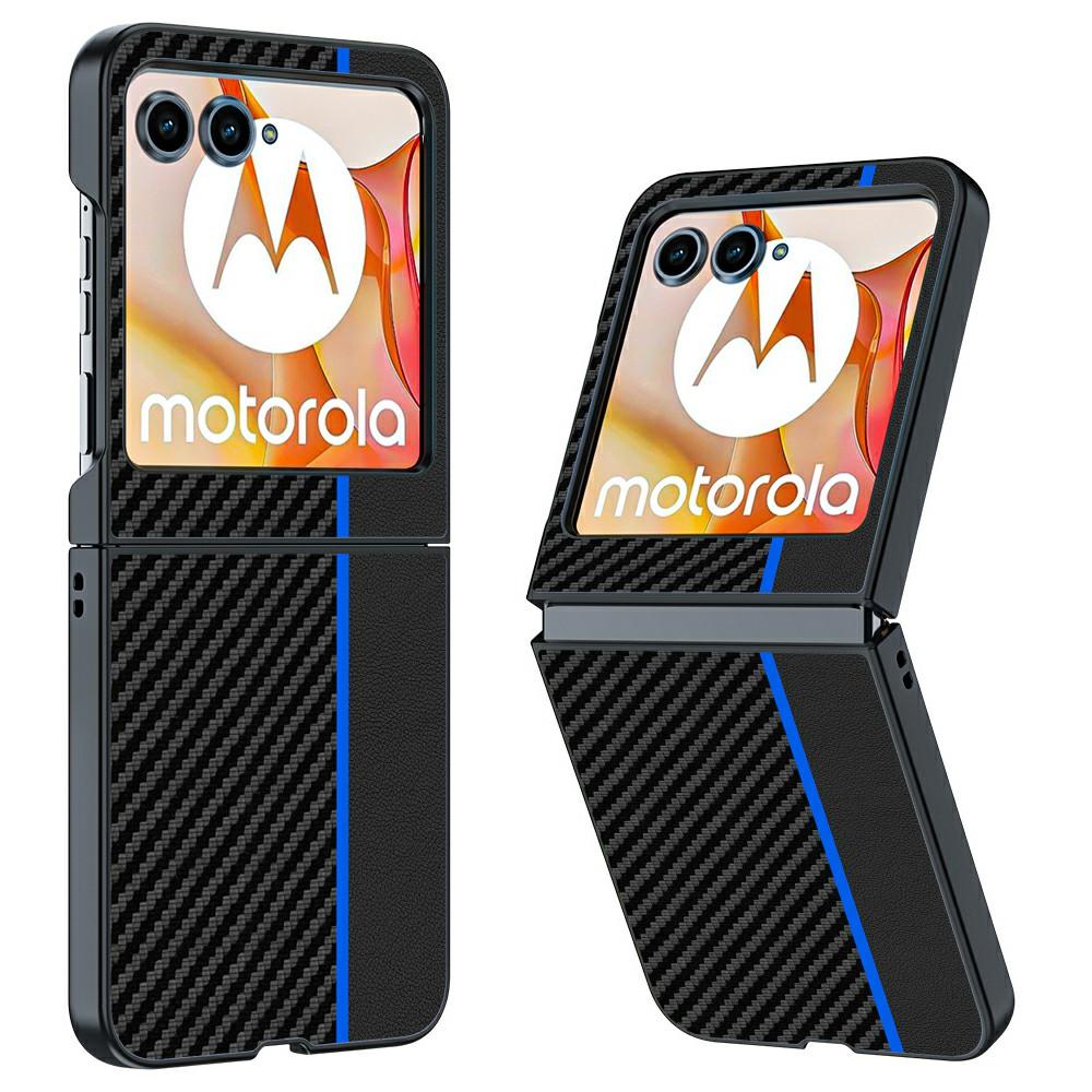 For Motorola Razr 60 Case Carbon Fiber Texture Ultra Slim Hard PC Phone Cover