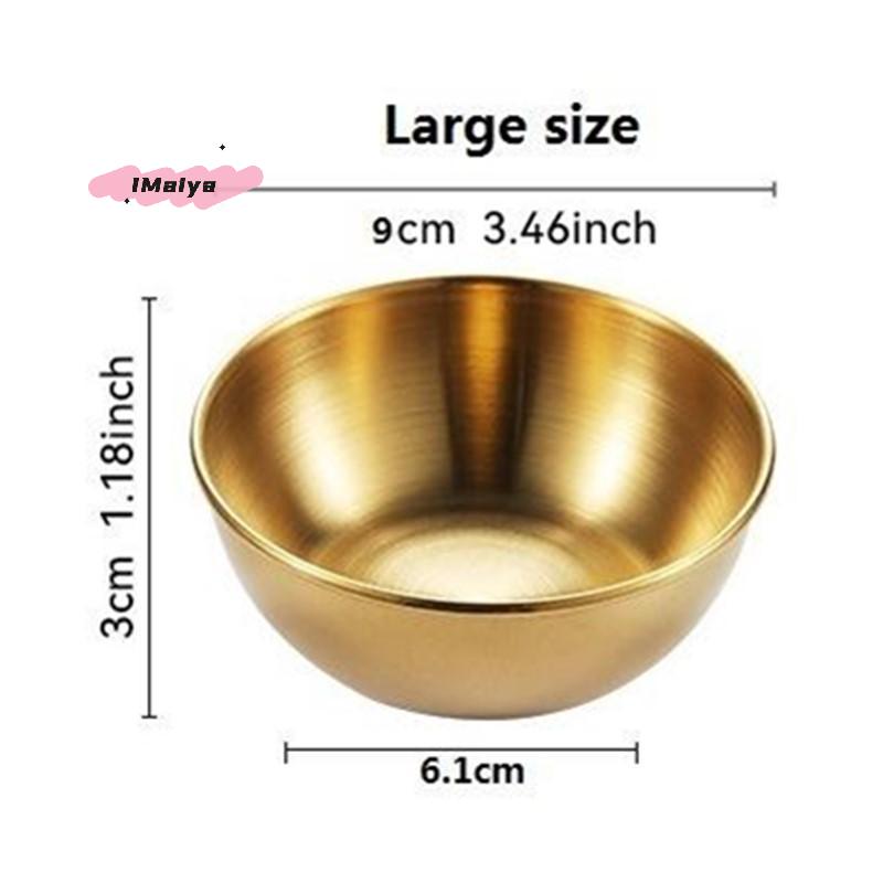 1Pc Stainless Steel Golden Colorful Sauce Dishes Set Seasoning Appetizer Serving Tray Splice Plates Kitchen Tableware