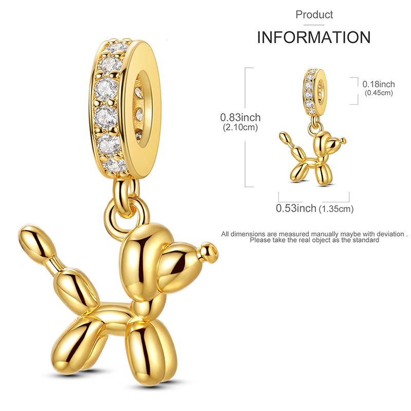 Gold Serie Charms Perlen Kupfer Leopard Original Anhänger Passend Armband Herstellung Frau Schmuck