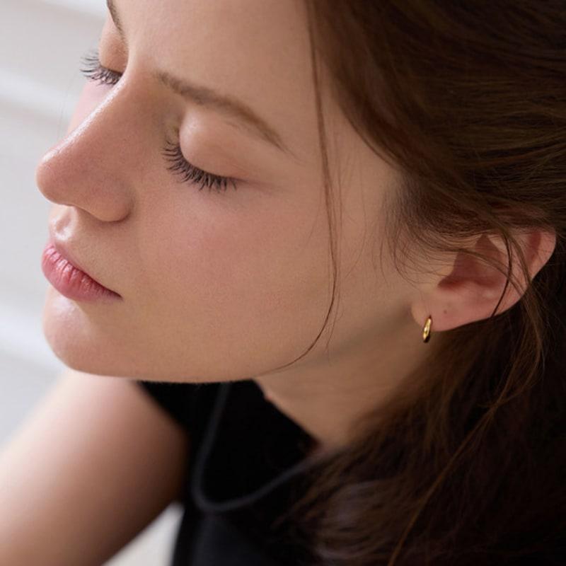 PAIGEFLYNN JEWELRY [925 Silver] Flynn Plain Ring Earrings