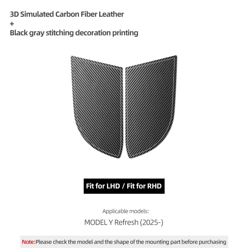 Betterhumz For Tesla Model Y Juniper Model 3 Highland Made of Alcantara Door Pillar Anti-collision Trim Sticker Car Accessories