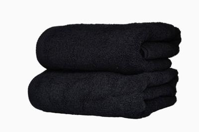 Black Towel, 100% Cotton - High Quality, Weight 500 G/m², Size 70×140 Cm