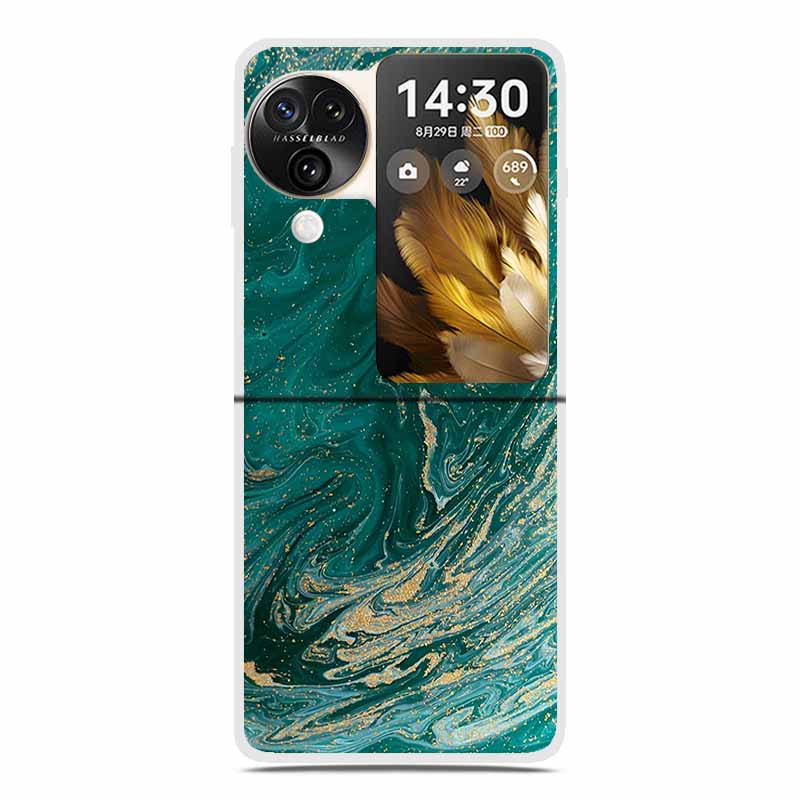 For Oppo Find N3 Flip 5G Cases Clear 6.8" Marble Hard TPU Back Cover For Oppo Find N 3 Flip Phone Cases Coque Fundas Bumper Etui