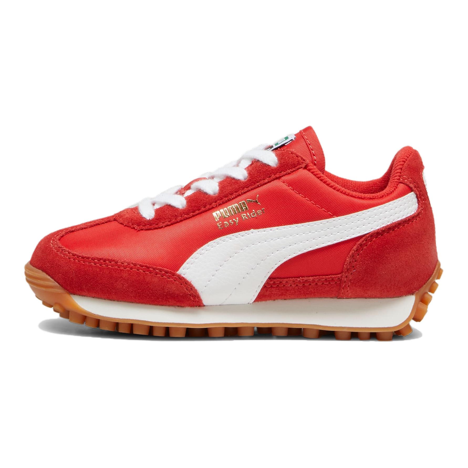 

Новые детские кроссовки PUMA Easy Rider с низким верхом, легкие, с противоскользящей и износостойкой подошвой, красные/белые, детские 399372-01 35