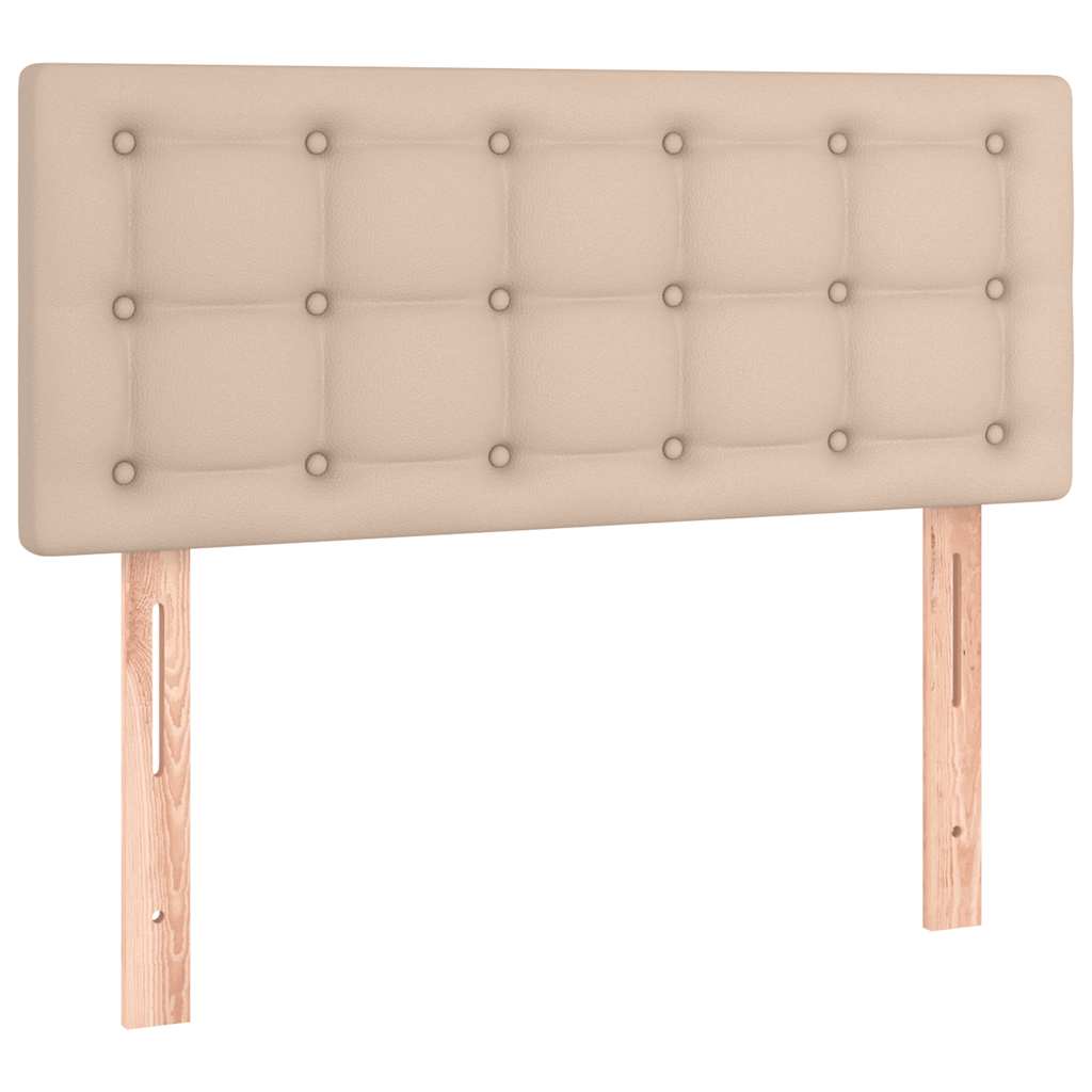 Vidaxl Letto Continentale Con Materasso E LED, Cappuccino, 120X190 Cm