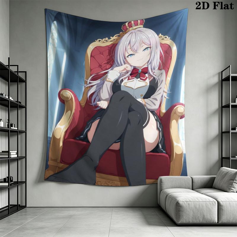 Alya Anime Wall Tapestry Aesthetic Wall Hanging Printed Fabric Blanket Decorative Tapestries for Bedroom Living Room Home Decor