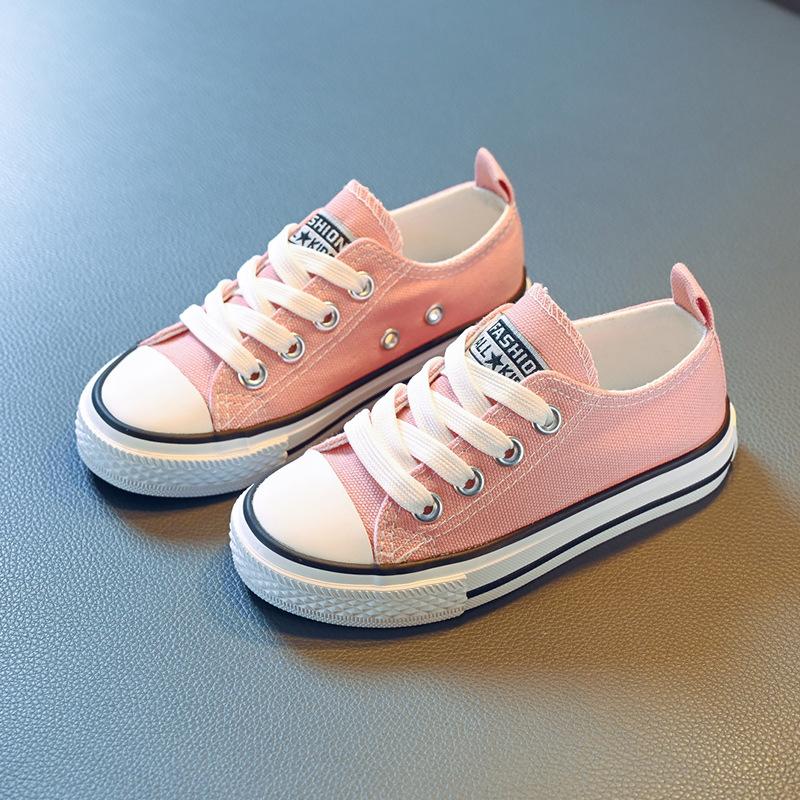Scarpe genitore-figlio per ragazzi e ragazze con lacci scarpe casual in tela bianche per bambini scarpe da ginnastica per neonati sneake