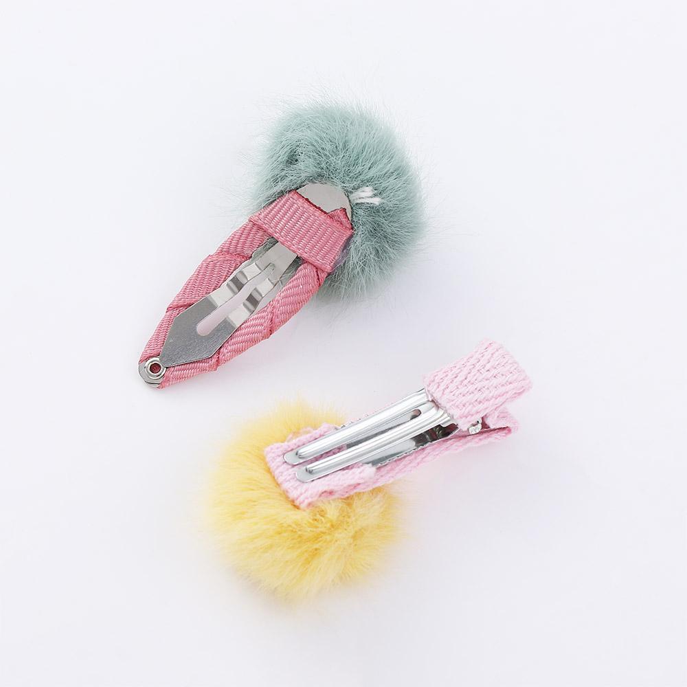 Hair Accessories Pompom Hair Gripper Hairball Mini Ball Hair Clip Hairclips Barrette Hairpins