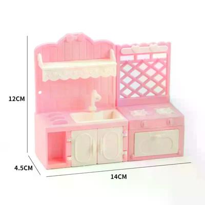 1/12 Dollhouse Simulation Kitchen Display Cabinets Model Dollhouse Miniature Kitchen Furniture Decoration Pretend Play Toys