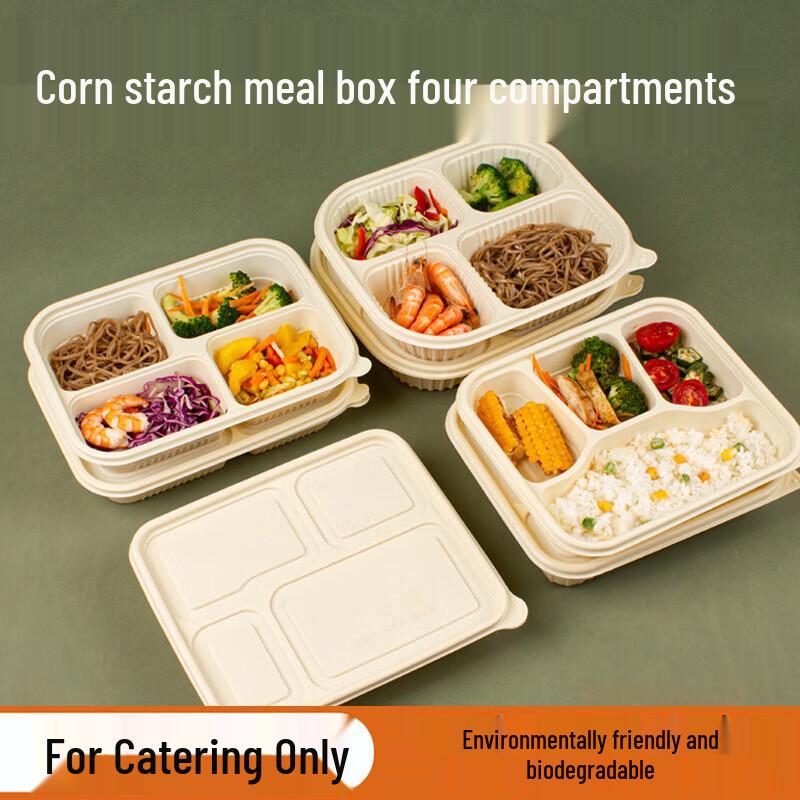 Corn Starch Disposable Meal Prep Containers