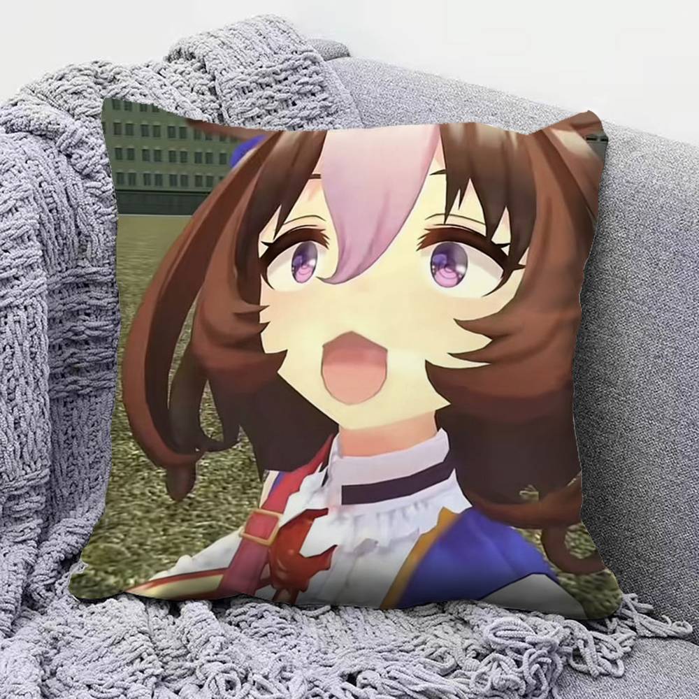 Umamusume Pretty Derby meme uma Home Sofa Cushion Covers and Aecorative Custom Pillow Covers