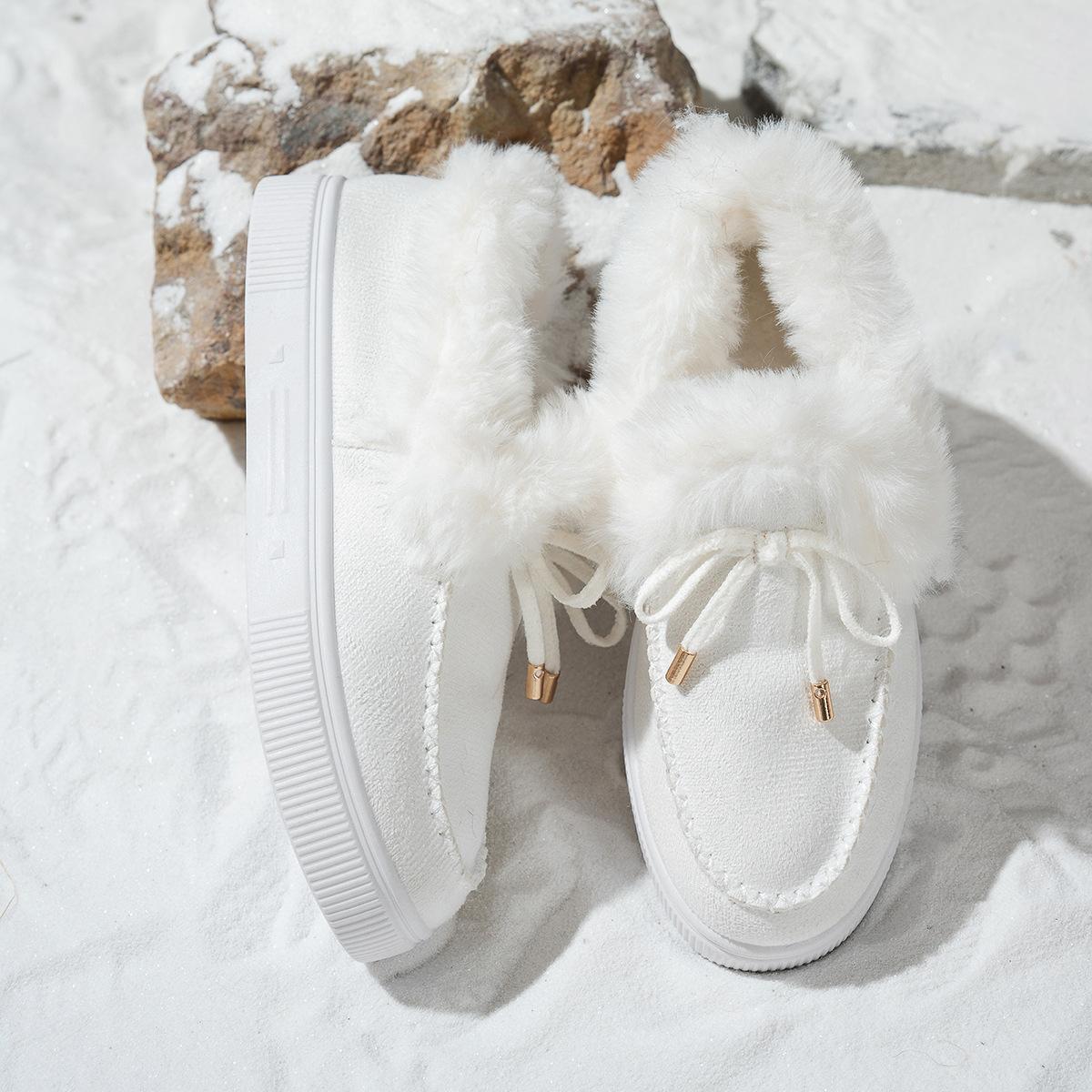 Women s Slip-On Winter Warm Comfortable Casual Round Toe Shoes 36 белый