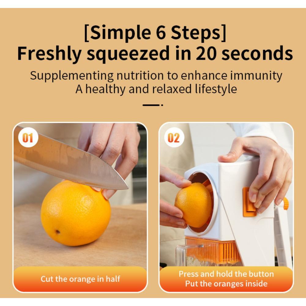 Manual juicer, small household fruit press, convenient hand cranked lemon frying juice cup press