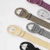 Bright Female Waist Belt Waist Chain Luxury Sweet Waist Belt Fashion Belts Full Sequins Adjustable Oval Buckle Belt
