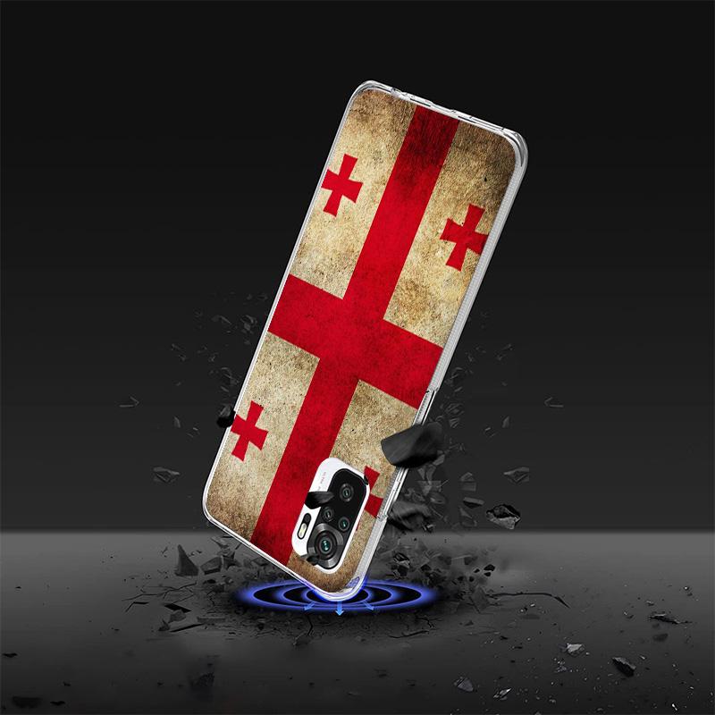 Georgia Flag Phone Case For Xiaomi Redmi Note 15 14 13 12S 12 Pro Plus 11S 11E 11 11T 10S 10 Art Soft Pattern Cover Redmi Note 1