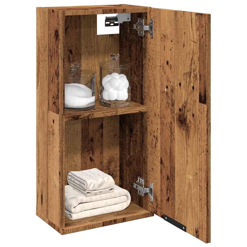 Wandmontierter Badezimmerschrank im rustikalen Holz-Look 32 x 20 x 67 cm