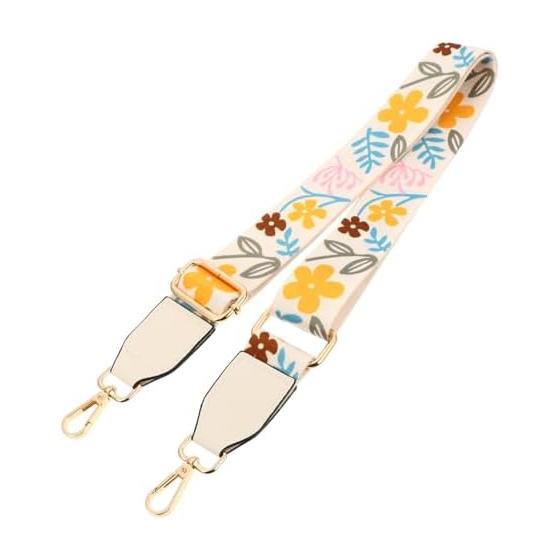 [LIFKOME] Shoulder Strap, Floral Pattern, Shoulder Belt, Single Item, Thick, Adjustable Length, Stylish, Handle, Shoulder Strap, Ethnic Style,