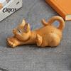 Creative Resin Crafts for Room Stretching Kitten Figurine, Cat Statue, Cute Animal Ornament, Artistic Desktop Decoration Study Compact Home
