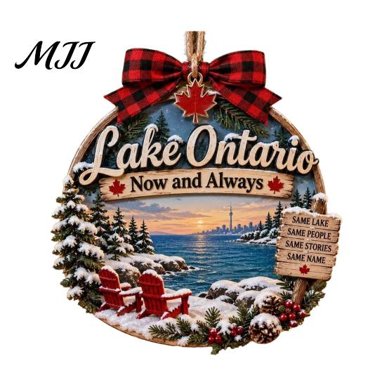 Acrylic Decor Pendant Lake Ontario Forever Christmas Ornament, Now And Always Decoration Hanging Decoration, for House Home