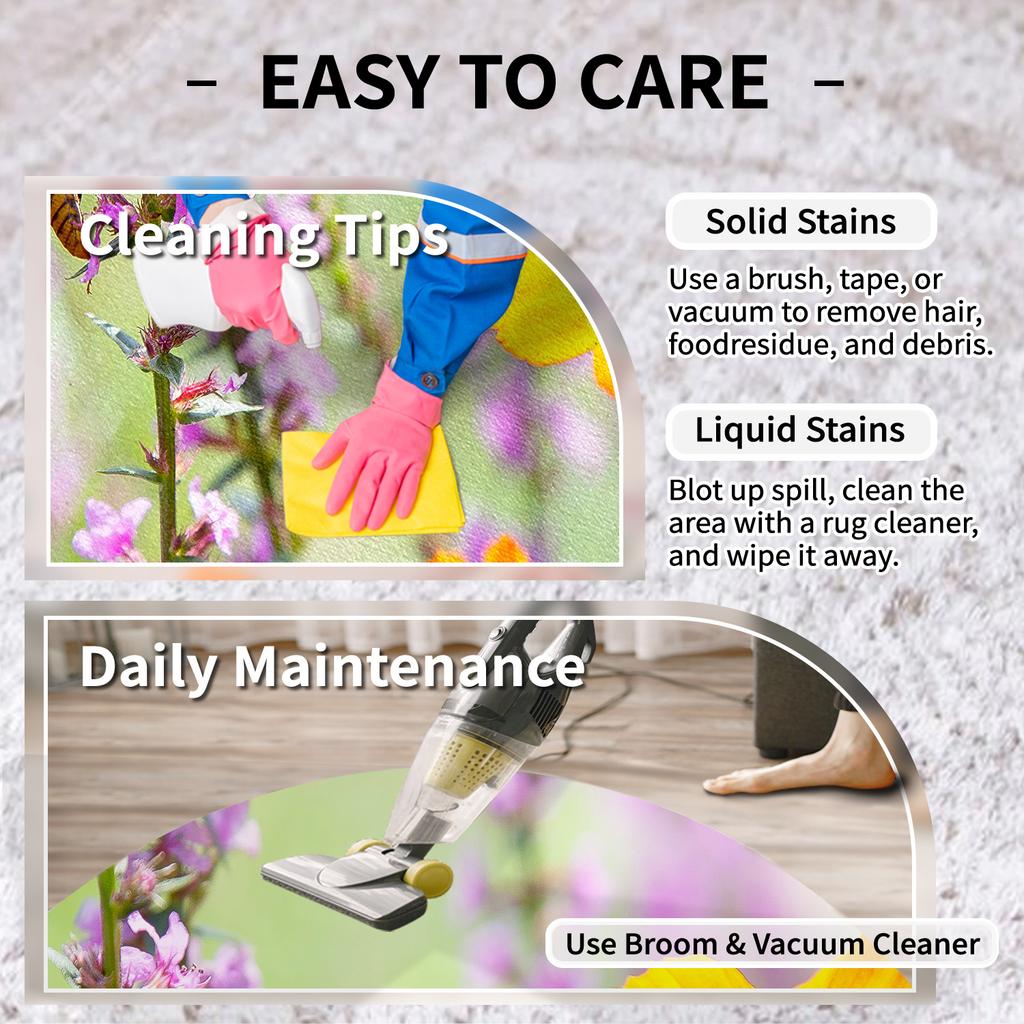 Frühlingsblumenmuster Runde Form Fußmatten Küche Flur Läufer Teppich Schlafzimmer Wohnzimmer Weicher Teppich Rutschfester Bereichsteppich