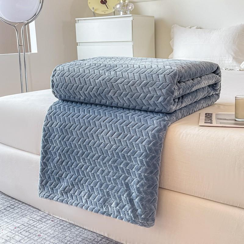 Thickened Flannel Wheat Ear Blanket for Office & Air Conditioning Use