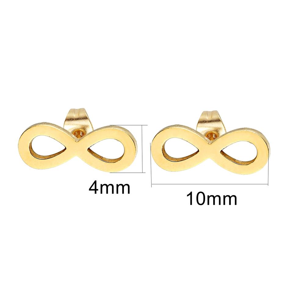 12 Paare Einfache Geometrische Ohrringe Großhandel Rund Quadratisch Stern Blitz 8 Stil Edelstahl Stecker Ohrringe Set Frau Zirkon