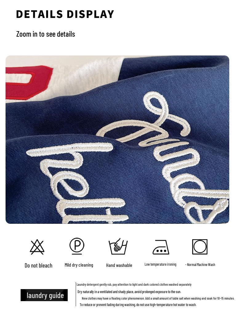 Xianao 2025 Kids' Korean Style Color-Block Letter Baseball Jacket