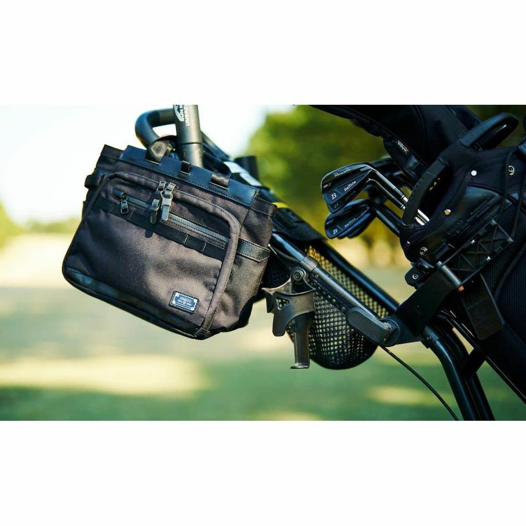 ASSOB Exclusive Ballistic Nylon-Magnet Tote Golf Series Mini Tote, Size F (Black), Black