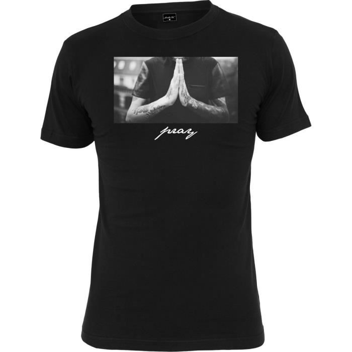 T-Shirt - Mister Tee - PRAY - Noir - 100% Coton - Manches Courtes