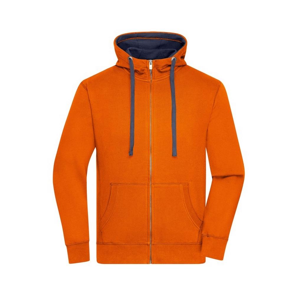 James and Nicholson Mens Lifestyle Full Zip Hoodie