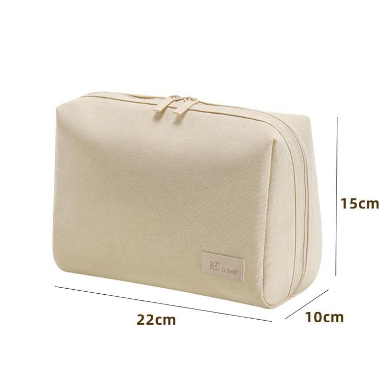 

New RPET material cosmetic bag,makeuo bag capacity storage bag portable waterproof handbag travel portable simple toiletry bag бежевый